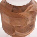 ΔΙΑΚΟΣΜΗΤΙΚΟ ΒΑΖΟ ΔΑΠΕΔΟΥ NEBULA HM4661.02 FIBER CEMENT ΛΕΥΚΟ--ΞΥΛΟ ΤΕΑΚ Φ60x115Υεκ. - Image 9