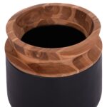 ΔΙΑΚΟΣΜΗΤΙΚΟ ΒΑΖΟ ΔΑΠΕΔΟΥ LINTER HM4662.01L FIBER CEMENT ΜΑΥΡΟ--ΞΥΛΟ ΤΕΑΚ Φ41x47Υεκ. - Image 8