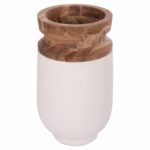 ΔΙΑΚΟΣΜΗΤΙΚΟ ΒΑΖΟ ΔΑΠΕΔΟΥ LINTER HM4662.02S FIBER CEMENT ΛΕΥΚΟ--ΞΥΛΟ ΤΕΑΚ Φ34x60Υεκ. - Image 7