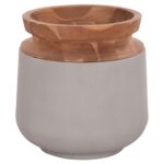 ΔΙΑΚΟΣΜΗΤΙΚΟ ΒΑΖΟ ΔΑΠΕΔΟΥ LINTER HM4662.03L FIBER CEMENT ΓΚΡΙ--ΞΥΛΟ ΤΕΑΚ Φ41x47Υ