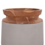 ΔΙΑΚΟΣΜΗΤΙΚΟ ΒΑΖΟ ΔΑΠΕΔΟΥ LINTER HM4662.03L FIBER CEMENT ΓΚΡΙ--ΞΥΛΟ ΤΕΑΚ Φ41x47Υ - Image 5