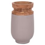 ΔΙΑΚΟΣΜΗΤΙΚΟ ΒΑΖΟ ΔΑΠΕΔΟΥ LINTER HM4662.05S FIBER CEMENT ΓΚΡΙ ΜΑΤ--ΞΥΛΟ ΤΕΑΚ Φ34x60Υεκ