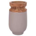 ΔΙΑΚΟΣΜΗΤΙΚΟ ΒΑΖΟ ΔΑΠΕΔΟΥ LINTER HM4662.05S FIBER CEMENT ΓΚΡΙ ΜΑΤ--ΞΥΛΟ ΤΕΑΚ Φ34x60Υεκ - Image 7