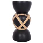 ΔΙΑΚΟΣΜΗΤΙΚΟ ΒΑΖΟ ΔΑΠΕΔΟΥ MAYNARD HM4672.01L TERRACOTTA ΜΑΥΡΟ-RATTAN Φ32x62.5Υεκ - Image 7