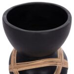 ΔΙΑΚΟΣΜΗΤΙΚΟ ΒΑΖΟ ΔΑΠΕΔΟΥ MAYNARD HM4672.01L TERRACOTTA ΜΑΥΡΟ-RATTAN Φ32x62.5Υεκ - Image 8