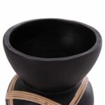 ΔΙΑΚΟΣΜΗΤΙΚΟ ΒΑΖΟ ΔΑΠΕΔΟΥ MAYNARD HM4672.01S TERRACOTTA ΜΑΥΡΟ-RATTAN Φ27.5x50Υ - Image 10