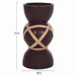 ΔΙΑΚΟΣΜΗΤΙΚΟ ΒΑΖΟ ΔΑΠΕΔΟΥ MAYNARD HM4672.07L TERRACOTTA ΣΟΚΟΛΑΤΙ-RATTAN Φ32x62.5Υεκ - Image 2