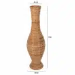 ΔΙΑΚΟΣΜΗΤΙΚΟ ΒΑΖΟ ΔΑΠΕΔΟΥ HM7852 RATTAN ΣΕ ΦΥΣΙΚΟ Φ30x100Yεκ. - Image 2