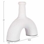 ΔΙΑΚΟΣΜΗΤΙΚΟ ΒΑΖΟ ΣΕΙΡΑ CLAYVON HM4403 ΤΕΡΑΚΟΤΑ ΣΕ ΛΕΥΚΟ 23,5x7,5x21Υεκ. - Image 2