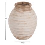 ΔΙΑΚΟΣΜΗΤΙΚΟ ΒΑΖΟ PYDNA HM7940 ΤΕΡΑΚΟΤΑ ΣΕ ANTIQUE ΛΕΥΚΟ ΜΠΕΖ ΧΡΩΜΑ Φ20x25Y εκ. - Image 2