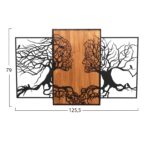 ΔΙΑΚΟΣΜΗΤΙΚΟ ΤΟΙΧΟΥ ILLUSION HM4654 ΦΥΛΛΑ ΜΕΤΑΛΛΟΥ-ΞΥΛΟ 125,5x3x79Υεκ. - Image 2