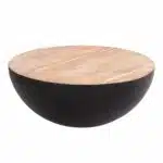 ΔΙΑΚΟΣΜΗΤΙΚΟ ΤΡΑΠΕΖΙ ΣΑΛΟΝΙΟΥ BOWL Φ90X37,5Yεκ. ΜΑΥΡΟ ΜΕ ΞΥΛΟ ΑΚΑΚΙΑΣ HM8717.21