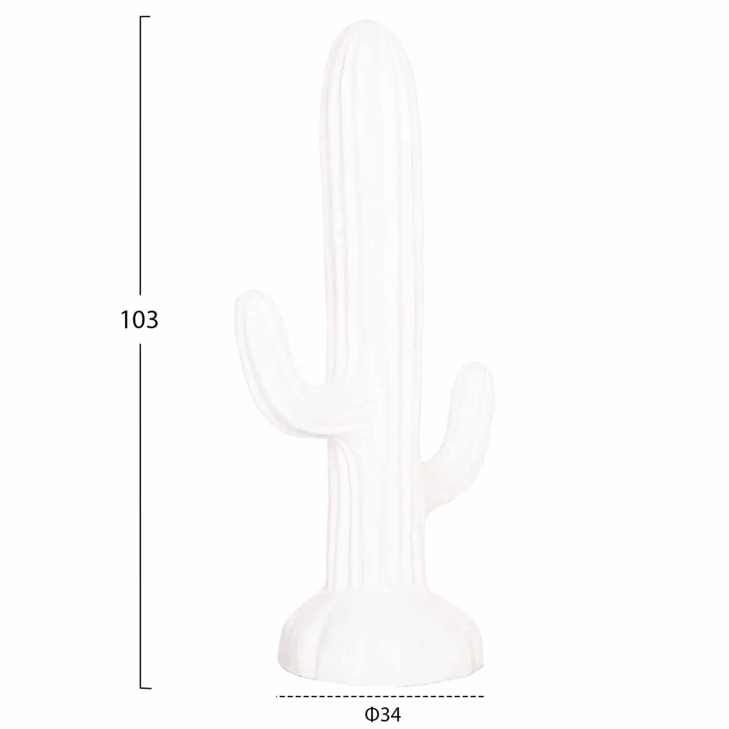 ΔΙΑΚΟΣΜΗΤΙΚΟΣ ΚΑΚΤΟΣ ΔΑΠΕΔΟΥ CACTUS HM4386.02M ΓΥΨΟΣ ΣΕ ΛΕΥΚΟ 54x34x103Υεκ. - Image 2