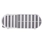 ΕΠΑΓΓΕΛΜ. ΞΑΠΛΩΣΤΡΑ MALLOW HM10715.01 ΛΕΥΚΟ ΑΛΟΥΜ.& ΓΚΡΙ ΜΑΞΙΛΑΡΙ 198x71x40,5-103Υεκ. - Image 6