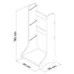 ΕΠΙΠΛΟ ΑΠΟΘΗΚΕΥΣΗΣ FRED HM18207.01 ΛΕΥΚΗ ΜΕΛΑΜΙΝΗ 44x35x90Υεκ. - Image 2