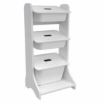 ΕΠΙΠΛΟ ΑΠΟΘΗΚΕΥΣΗΣ FRED HM18207.01 ΛΕΥΚΗ ΜΕΛΑΜΙΝΗ 44x35x90Υεκ.
