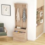 ΕΠΙΠΛΟ ΕΙΣΟΔΟΥ KAYLOR HM2474.01 ΜΕ ΚΡΕΜΑΣΤΡΕΣ&ΑΠΟΘ.ΧΩΡΟ- MDF ΣΕ ΣΟΝΑΜΑ 65x34x180Υεκ - Image 4