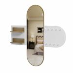 ΕΠΙΠΛΟ ΕΙΣΟΔΟΥ ΜΕ ΚΑΘΡΕΦΤΗ CHERYL HM9049.12 ΜΕΛΑΜΙΝΗ ΛΕΥΚΗ-SONAMA 125x40x120Yεκ. - Image 3