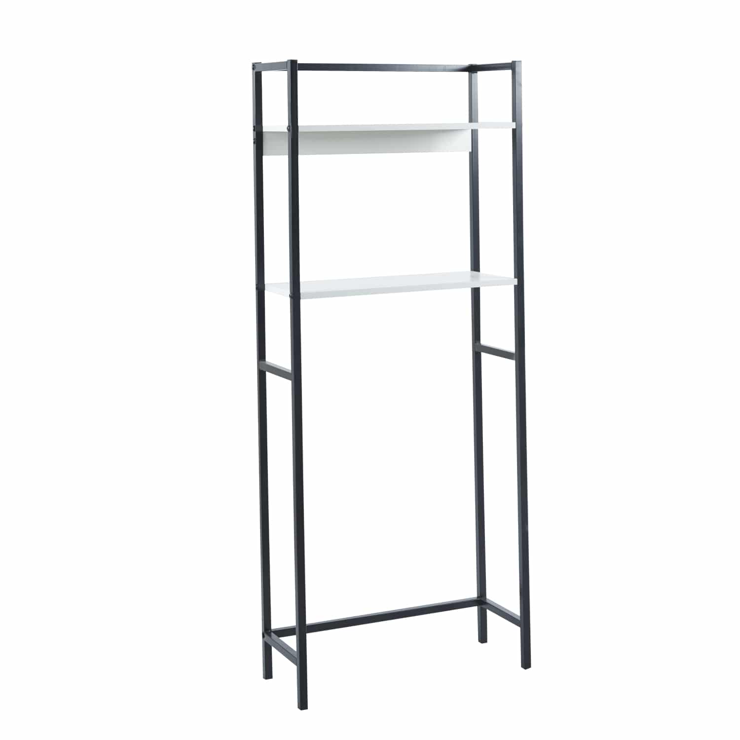 epiplo-mpanioy-rafiera-fb91807202-metall ΕΠΙΠΛΟ ΠΛΥΝΤΗΡΙΟΥ-ΡΑΦΙΕΡΑ HYGI HM18072.02 ΜΕΤΑΛΛΟ ΜΑΥΡΟ-MDF ΛΕΥΚΟ 64x25x156Υεκ. - Image 1