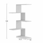 ΕΠΙΤΟΙΧΙΑ ΡΑΦΙΕΡΑ RORY HM8931.11 ΜΕΛΑΜΙΝΗ ΣΕ ΛΕΥΚΟ 22x51,5x109Υ εκ. - Image 2