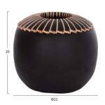 ΕΠΙΤΡΑΠΕΖΙΟ ΔΙΑΚΟΣΜΗΤΙΚΟ ΒΑΖΟ LENNOX HM4675.01L TΕΡΑΚΟΤΑ ΣΕ ΜΑΥΡΟ--Φ22x20Υεκ. - Image 2