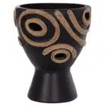 ΕΠΙΤΡΑΠΕΖΙΟ ΔΙΑΚΟΣΜΗΤΙΚΟ ΒΑΖΟ DEAN HM4678.01 ΤΕΡΑΚΟΤΑ ΣΕ ΜΑΥΡΟ--Φ23x29Υεκ.