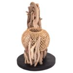 ΕΠΙΤΡΑΠΕΖΙΟ ΔΙΑΚΟΣΜΗΤΙΚΟ ΦΩΤΙΣΤΙΚΟ ASHIN HM4438 DRIFTWOOD--RATTAN 30x30x49Υεκ. - Image 4