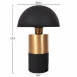 ΕΠΙΤΡΑΠΕΖΙΟ ΦΩΤΙΣΤΙΚΟ PUNE HM4245.04 ΜΕΤΑΛΛΟ ΣΕ ΜΑΥΡΟ-ΧΡΥΣΟ Φ20,5x32,5Υεκ. - Image 2