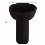 ΕΠΙΤΡΑΠΕΖΙΟ ΚΕΡΑΜΙΚΟ ΔΙΑΚΟΣΜΗΤΙΚΟ ELENDIL HM4602.02 ΜΑΥΡΟ ΜΑΤ Φ23x32Υ εκ - Image 2