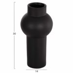 ΕΠΙΤΡΑΠΕΖΙΟ ΚΕΡΑΜΙΚΟ ΔΙΑΚΟΣΜΗΤΙΚΟ SCEPTER HM4605.02 ΜΑΥΡΟ ΜΑΤ Φ15x30Υ εκ. - Image 2