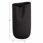 ΕΠΙΤΡΑΠΕΖΙΟ ΚΕΡΑΜΙΚΟ ΔΙΑΚΟΣΜΗΤΙΚΟ GLAΖΕ HM4607.02 ΜΑΥΡΟ ΜΑΤ 15x15x30Υεκ - Image 2