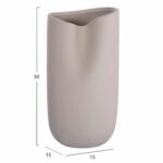 ΕΠΙΤΡΑΠΕΖΙΟ ΚΕΡΑΜΙΚΟ ΔΙΑΚΟΣΜΗΤΙΚΟ GLAΖΕ HM4607.03 ΓΚΡΙ ΜΑΤ 15x15x30Υεκ - Image 2