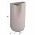 ΕΠΙΤΡΑΠΕΖΙΟ ΚΕΡΑΜΙΚΟ ΔΙΑΚΟΣΜΗΤΙΚΟ GLAΖΕ HM4607.03 ΓΚΡΙ ΜΑΤ 15x15x30Υεκ - Image 2