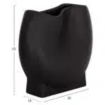 ΕΠΙΤΡΑΠΕΖΙΟ ΚΕΡΑΜΙΚΟ ΔΙΑΚΟΣΜΗΤΙΚΟ GLAΖΕ HM4610.02 ΜΑΥΡΟ ΜΑΤ 26x14x25Υεκ - Image 2