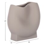 ΕΠΙΤΡΑΠΕΖΙΟ ΚΕΡΑΜΙΚΟ ΔΙΑΚΟΣΜΗΤΙΚΟ GLAΖΕ HM4610.03 ΓΚΡΙ ΜΑΤ 26x14x25Υεκ - Image 2