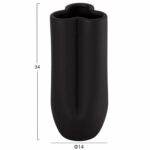 ΕΠΙΤΡΑΠΕΖΙΟ ΚΕΡΑΜΙΚΟ ΔΙΑΚΟΣΜΗΤΙΚΟ GLAΖΕ HM4611.02 ΜΑΥΡΟ ΜΑΤ Φ14x34Υ εκ. - Image 2