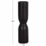 ΕΠΙΤΡΑΠΕΖΙΟ ΚΕΡΑΜΙΚΟ ΔΙΑΚΟΣΜΗΤΙΚΟ SCEPTER HM4615.02 ΜΑΥΡΟ ΜΑΤ Φ7,5x30,5Υεκ - Image 2