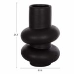 ΕΠΙΤΡΑΠΕΖΙΟ ΚΕΡΑΜΙΚΟ ΔΙΑΚΟΣΜΗΤΙΚΟ ROOK HM4627.02 ΜΑΥΡΟ ΜΑΤ Φ16x25,5Υεκ - Image 2