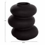 ΕΠΙΤΡΑΠΕΖΙΟ ΚΕΡΑΜΙΚΟ ΔΙΑΚΟΣΜΗΤΙΚΟ ROOK HM4628.02 ΜΑΥΡΟ ΜΑΤ Φ14x19Υεκ - Image 2