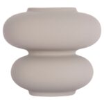ΕΠΙΤΡΑΠΕΖΙΟ ΚΕΡΑΜΙΚΟ ΔΙΑΚΟΣΜΗΤΙΚΟ ROOK HM4629.03 ΓΚΡΙ ΜΑΤ Φ18x17Υεκ - Image 3