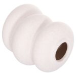 ΕΠΙΤΡΑΠΕΖΙΟ ΚΕΡΑΜΙΚΟ ΔΙΑΚΟΣΜΗΤΙΚΟ ROOK HM4628.01 ΥΠΟΛΕΥΚΟ ΚΡΥΣΤΑΛΛΙΚΟ Φ14x19Υεκ - Image 4