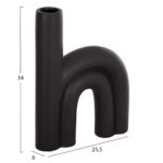 ΕΠΙΤΡΑΠΕΖΙΟ ΚΕΡΑΜΙΚΟ ΔΙΑΚΟΣΜΗΤΙΚΟ ARCON HM4638.02 ΜΑΥΡΟ ΜΑΤ 25,5x6x34Υεκ - Image 2