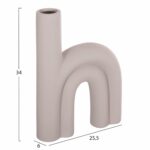 ΕΠΙΤΡΑΠΕΖΙΟ ΚΕΡΑΜΙΚΟ ΔΙΑΚΟΣΜΗΤΙΚΟ ARCON HM4638.03 ΓΚΡΙ ΜΑΤ 25,5x6x34Υεκ - Image 2
