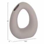 ΕΠΙΤΡΑΠΕΖΙΟ ΚΕΡΑΜΙΚΟ ΔΙΑΚΟΣΜΗΤΙΚΟ ELLIPTO HM4644.03 ΓΚΡΙ ΜΑΤ 16,5x9x20Υεκ - Image 2