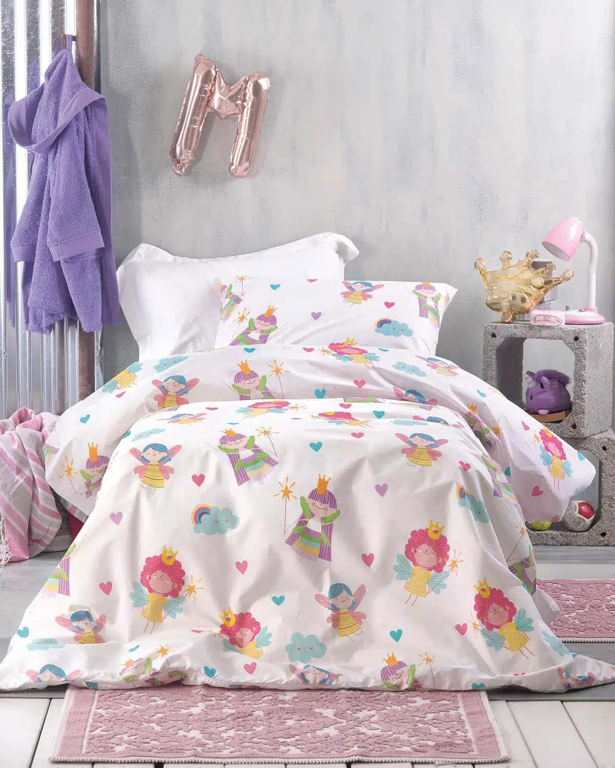 fairies_kid_bed Σετ Παιδικές Μαξιλαροθήκες από 100% Βαμβάκι 50x70εκ. Fairies Rythmos - Image 1