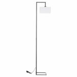 ΦΩΤΙΣΤΙΚΟ ΔΑΠΕΔΟΥ BRANS HM7532.11 ΜΕΤΑΛΛΟ ΜΑΥΡΟ--PVC ΛΕΥΚΟ ΚΑΠΕΛΟ 25x33x170Υεκ. - Image 3