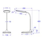 ΦΩΤΙΣΤΙΚΟ ΓΡΑΦΕΙΟΥ LED BLAIN HM4444.01 ΛΕΥΚΟ ABS 13,6x17,7x40Υ εκ. - Image 2