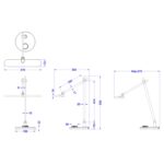 ΦΩΤΙΣΤΙΚΟ ΓΡΑΦΕΙΟΥ LED BLAIN PRO HM4446.08 ΑΣΗΜΙ ΒΑΣΗ ABS-ΑΣΗΜΙ ΑΛΟΥΜΙΝΙΟ 57,5x53Υεκ - Image 2