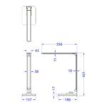 ΦΩΤΙΣΤΙΚΟ ΓΡΑΦΕΙΟΥ LED BLAIN PRO HM4458.08 ΑΣΗΜΙ ΒΑΣΗ ABS-ΑΣΗΜΙ ΜΠΡΑΤΣΑ ΑΛΟΥΜΙΝΙΟΥ 35,6x43,1Υεκ - Image 2