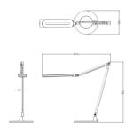 ΦΩΤΙΣΤΙΚΟ ΓΡΑΦΕΙΟΥ LED BLAIN PRO HM4462.08 ΑΣΗΜΙ ABS 57,4x51,1Υεκ. - Image 2